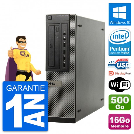 PC DELL OptiPlex 990 DT Intel G630 RAM 16Go Disque 500Go Windows 10 Wifi