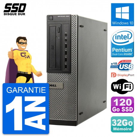 PC DELL OptiPlex 990 DT Intel G630 RAM 32Go SSD 120Go Windows 10 Wifi