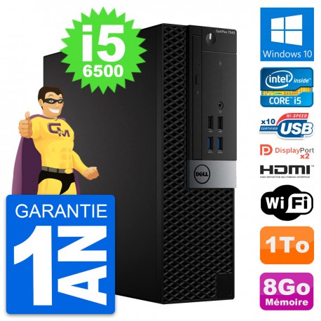 PC Dell OptiPlex 7040 SFF Intel i5-6500 RAM 8Go Disque 1To HDMI Windows 10 Wifi