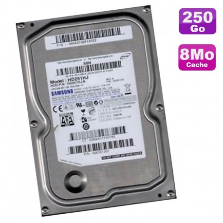 Disque Dur 250Go SATA 3.5" SAMSUNG HP HD251HJ/B 438767-001 7200RPM 8Mo