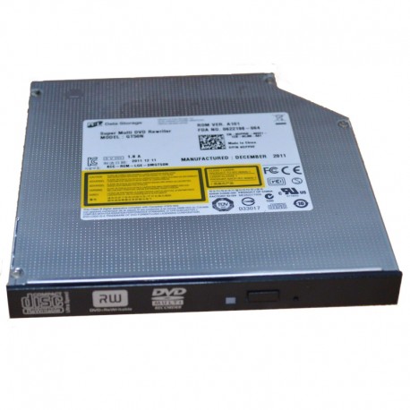 GRAVEUR SLIM Lecteur DVD±RW SATA Dell Hitachi LG GT50N 0DPPHF Super-Multi Noir