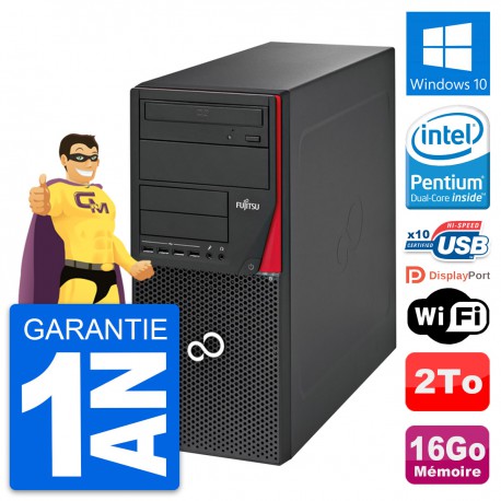 PC Tour Fujitsu Esprimo P720 Intel G3220 RAM 16Go Disque Dur 2To Windows 10 Wifi