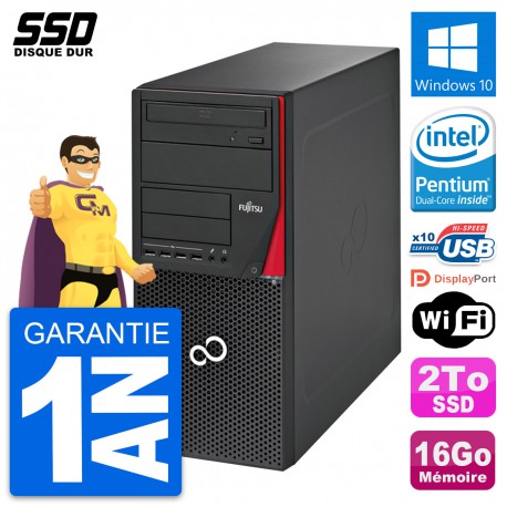 PC Tour Fujitsu Esprimo P720 Intel G3220 RAM 16Go SSD 2To Windows 10 Wifi