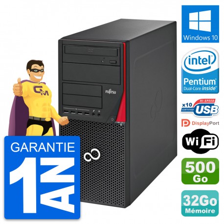 PC Tour Fujitsu Esprimo P720 Intel G3220 RAM 32Go Disque 500Go Windows 10 Wifi