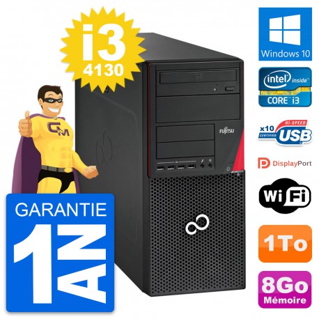 PC Tour Fujitsu Esprimo P720 Intel i3-4130 RAM 8Go Disque 1To Windows 10 Wifi