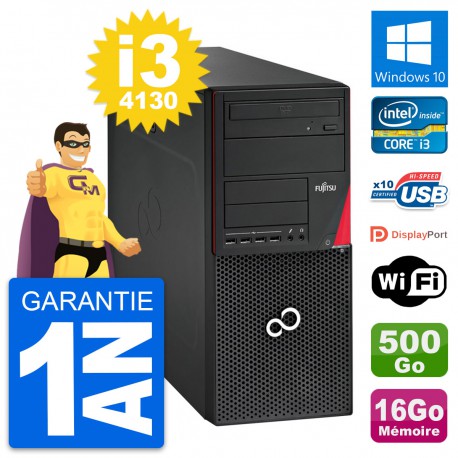 PC Tour Fujitsu Esprimo P720 Intel i3-4130 RAM 16Go Disque 500Go Windows 10 Wifi