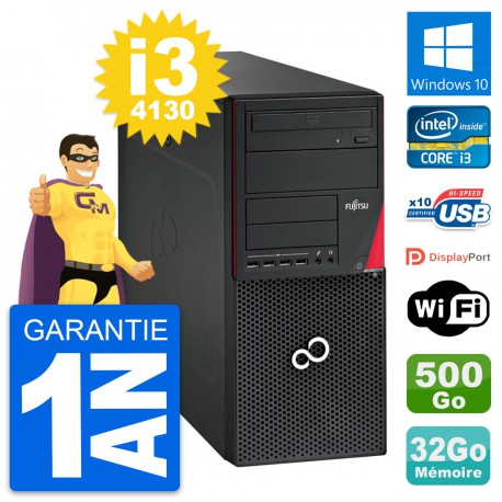 PC Tour Fujitsu Esprimo P720 Intel i3-4130 RAM 32Go Disque 500Go Windows 10 Wifi