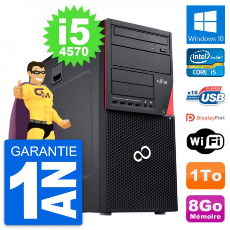 PC Tour Fujitsu Esprimo P720 Intel i5-4570 RAM 8Go Disque 1To Windows 10 Wifi