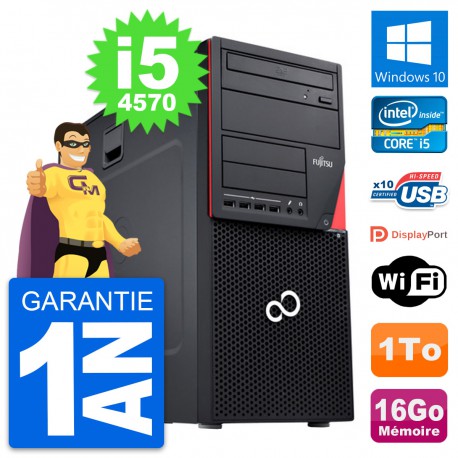 PC Tour Fujitsu Esprimo P720 Intel i5-4570 RAM 16Go Disque 1To Windows 10 Wifi