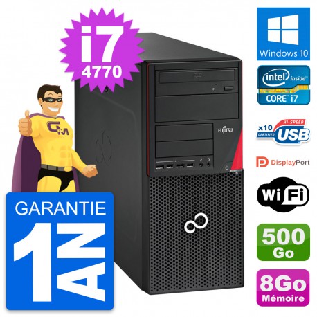 PC Tour Fujitsu Esprimo P720 Intel i7-4770 RAM 8Go Disque 500Go Windows 10 Wifi