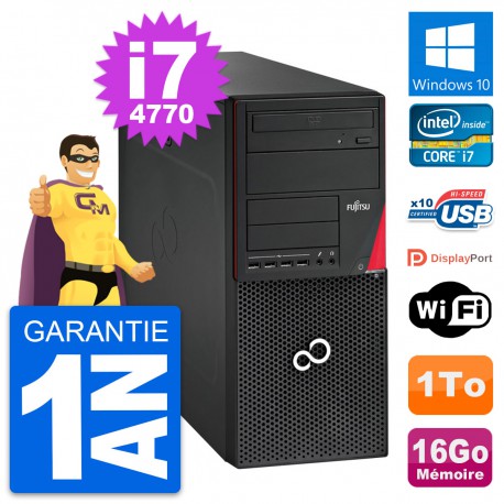 PC Tour Fujitsu Esprimo P720 Intel i7-4770 RAM 16Go Disque 1To Windows 10 Wifi