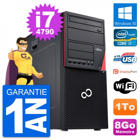 PC Tour Fujitsu Esprimo P720 Intel i7-4790 RAM 8Go Disque 1To Windows 10 Wifi