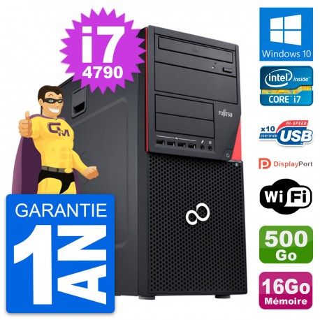 PC Tour Fujitsu Esprimo P720 Intel i7-4790 RAM 16Go Disque 500Go Windows 10 Wifi