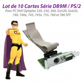 Lot x10 Cartes Série DB-9 PS/2 Dell Y73TJ Y9003 F3636 G504C T4444 Y9001 N3563