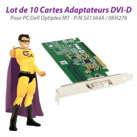 Lot x10 Cartes Adaptateurs Dell Sil 1364A 0KH276 KH276 PCI-E x16 DVI -D ADD2-N