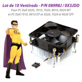 Lot x10 Ventirads CPU Dell 790 7010 9010 DT 3020 7020 9020 SFF MT 089R8J 0X3JDD