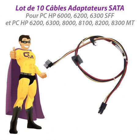 Câble Nappe Alimentation SATA HP 8000-8100-8200 Elite 577494-001 3x Sata
