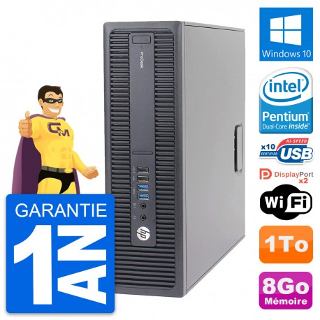 PC HP ProDesk 600 G2 SFF Intel G4400 RAM 8Go Disque Dur 1To Windows 10 Wifi