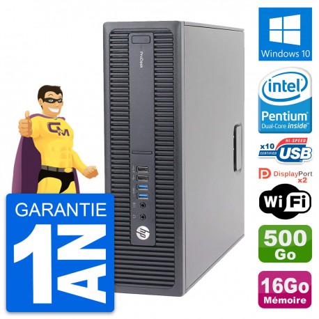 PC HP ProDesk 600 G2 SFF Intel G4400 RAM 16Go Disque Dur 500Go Windows 10 Wifi