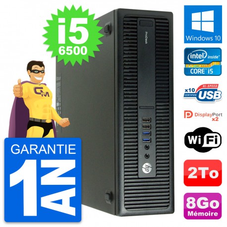 PC HP ProDesk 600 G2 SFF Intel Core i5-6500 RAM 8Go Disque 2To Windows 10 Wifi