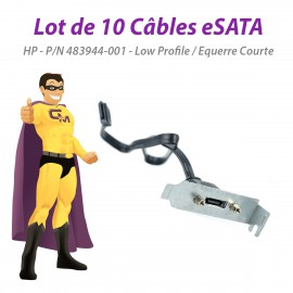 Lot x10 Câbles Façade I/O SATA eSATA HP 483944-001 40cm Low Profile