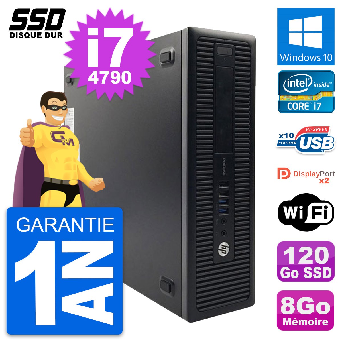 【hp】ProDesk 600 G1 SFF Core i7-4790 3.6GHz メモリ16GB HDD500GB DVDマルチ Windows10Pro 64bit 中古デスクトップPC HP ProDesk 600 G1 SFF Computer i7-4790 Windows 10