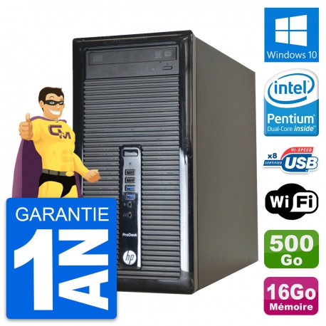 PC Tour HP ProDesk 400 G1 Intel G3220 RAM 16Go Disque Dur 500Go Windows 10 Wifi