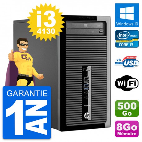 PC Tour HP ProDesk 400 G1 Intel i3-4130 RAM 8Go Disque Dur 500Go Windows 10 Wifi