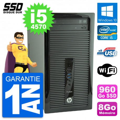 PC Tour HP ProDesk 400 G1 Intel Core i5-4570 RAM 8Go SSD 960Go Windows 10 Wifi