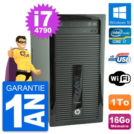 PC Tour HP ProDesk 400 G1 Intel Core i7-4790 RAM 16Go Disque 1To Windows 10 Wifi