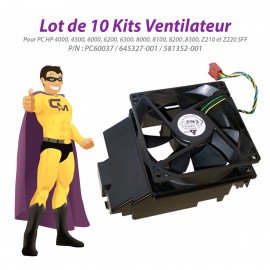 Lot x10 Kits Ventilateur HP 6200 6300 8200 8300 Z210 Z220 SFF PC60037 581352-001