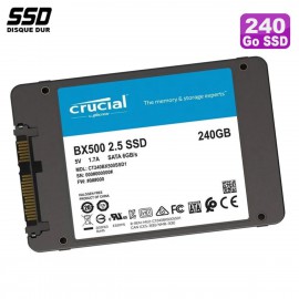 SSD 240Go 2.5" Crucial BX500 CT240BX500SSD1 M6CR041 SATA III 6Gbps