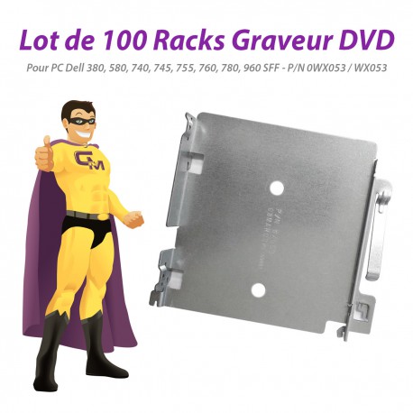 Lot x100 Racks Dell 0WX053 WX053 380 580 740 745 755 760 780 960 SFF Graveur DVD