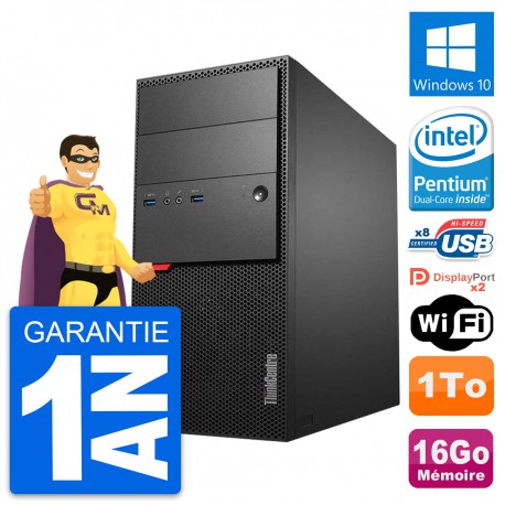 PC Tour Lenovo ThinkCentre M900 Intel G4400 RAM 16Go Disque 1To Windows 10 Wifi