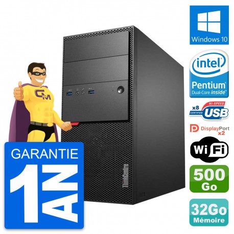PC Tour Lenovo ThinkCentre M900 G4400 RAM 32Go Disque 500Go Windows 10 Wifi