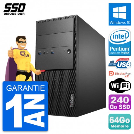 PC Tour Lenovo ThinkCentre M900 Intel G4400 RAM 64Go SSD 240Go Windows 10 Wifi
