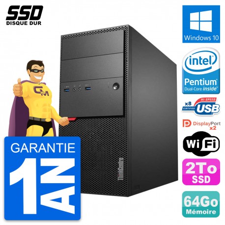 PC Tour Lenovo ThinkCentre M900 Intel G4400 RAM 64Go SSD 2To Windows 10 Wifi