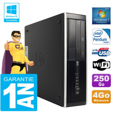 PC HP Compaq 8300 SFF Intel G850 Ram 4Go Disque 250 Go Graveur DVD Wifi W7