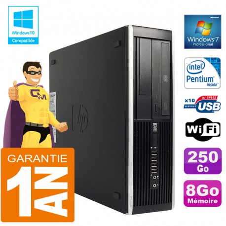 PC HP Compaq 8300 SFF Intel G850 Ram 8Go Disque 250 Go Graveur DVD Wifi W7