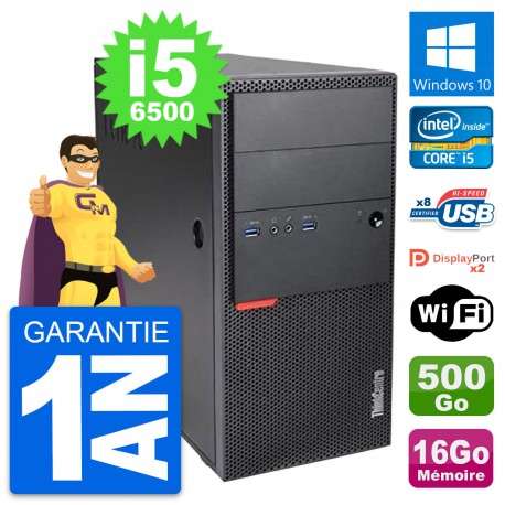 PC Tour Lenovo ThinkCentre M900 i5-6500 RAM 16Go Disque 500Go Windows 10 Wifi