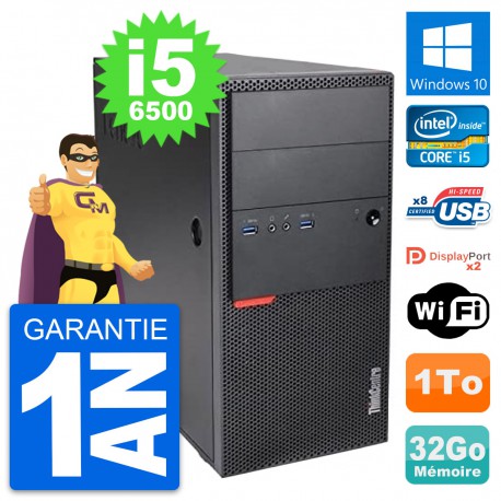 PC Tour Lenovo ThinkCentre M900 Core i5-6500 RAM 32Go Disque 1To Windows 10 Wifi