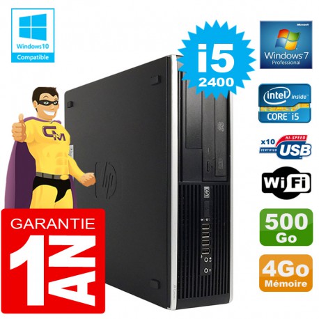 PC HP Compaq 8300 SFF Core I5-2400 Ram 4Go Disque 500 Go Graveur DVD Wifi W7