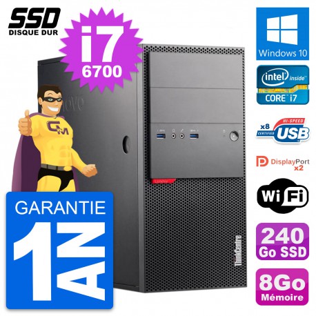 PC Tour Lenovo ThinkCentre M900 Intel i7-6700 RAM 8Go SSD 240Go Windows 10 Wifi