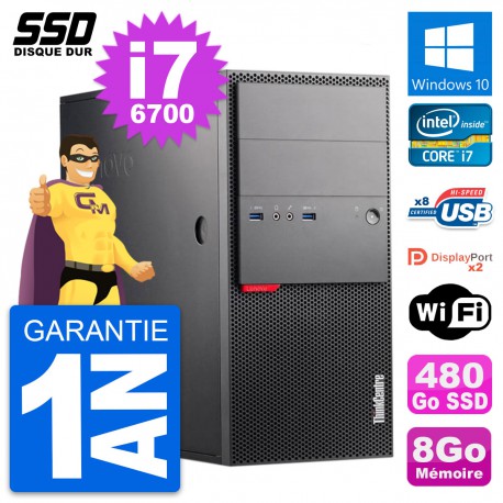 PC Tour Lenovo ThinkCentre M900 Intel i7-6700 RAM 8Go SSD 480Go Windows 10 Wifi