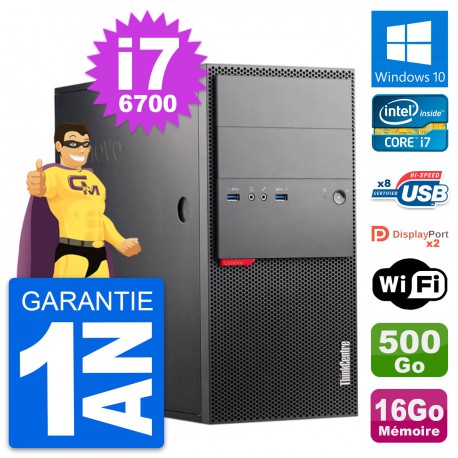 PC Tour Lenovo ThinkCentre M900 i7-6700 RAM 16Go Disque 500Go Windows 10 Wifi