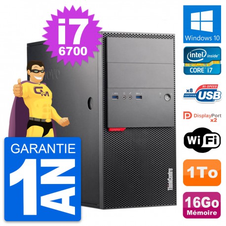 PC Tour Lenovo ThinkCentre M900 Core i7-6700 RAM 16Go Disque 1To Windows 10 Wifi