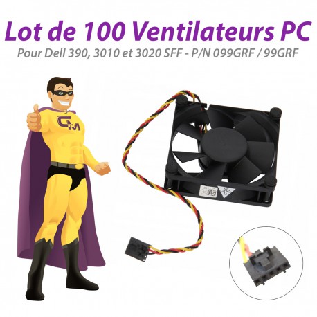 Lot x100 Ventilateurs PC Dell 390 3010 3020 SFF 099GRF 99GRF Boîtier OptiPlex