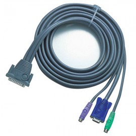 Câble Adaptateur KVM ATEN 2L1603P DB-25 Mâle vers VGA Mâle + PS/2 Mâle 3m