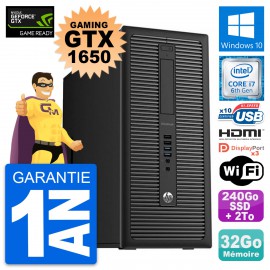 PC Tour HP 800 G2 Gaming GTX 1650 i7-6700 RAM 32Go 240Go SSD + 2To Windows 10