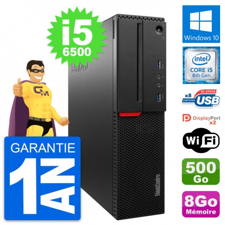 PC Lenovo ThinkCentre M800 SFF Core i5-6500 RAM 8Go Disque 500Go Windows 10 Wifi